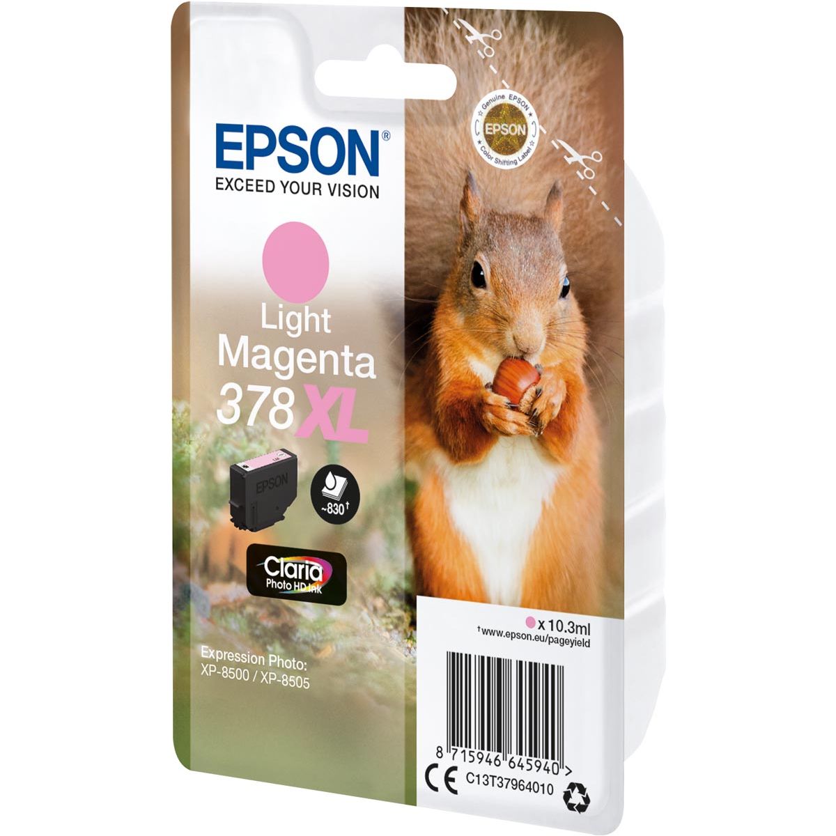 EPSON - Inkcartridge 378 XL, 830 pages, OEM C13T37964010, Licht Magenta