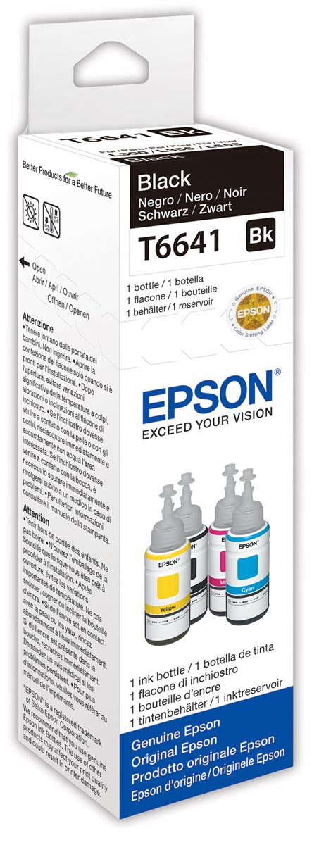 Epson - inktfles T664, 4.000 pagina's, OEM C13T664140, zwart