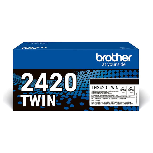 Brother - toner, 3.000 pagina's, OEM TN-2420TWIN, zwart, pak van 2 stuks