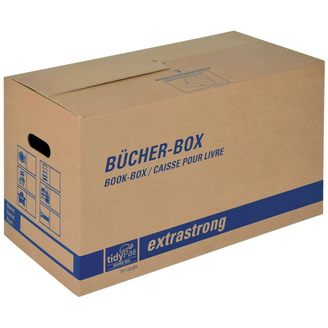 Tidypac -   boekendoos, ft 56 x 29,3 x 33 cm, bruin