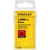 Stanley - Heftklammern Typ A, 8 mm, Schachtel mit 1.000 Heftklammern
