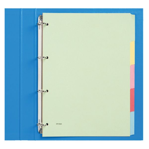 Qbasic - Tabs 4-hole cardboard 5-piece assorted cardboard