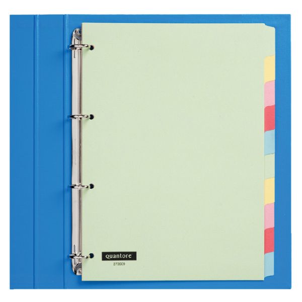 Quantore - Tabs 4-hole 10-piece assorted cardboard