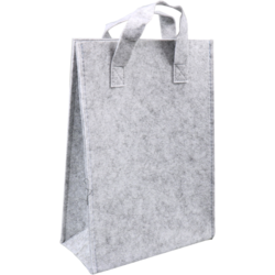 Klika - Borsa, Feltro, ritratto, 23x 10x33cm, grigio 10 pezzi