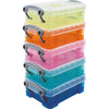 Really Useful Box - Boîtes Coffret de rangement de 5 x 0,2 litre couleurs assorties