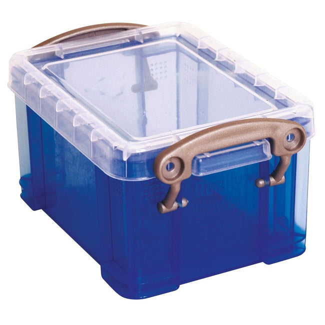 Really Useful Box - Box business card holder 0.3 liter, transparent blue