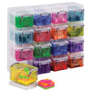 Really Useful Box - Box cube mural transparent avec 16 boîtes de rangement colorées de 0,14 litre