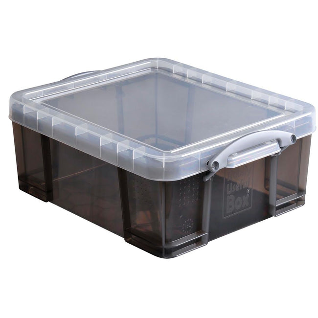 Really Useful Box - Box storage box18 liters, transparent smoked
