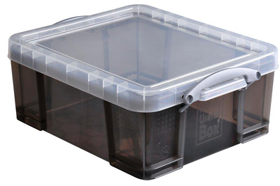 Really Useful Box - Box storage box18 liters, transparent smoked
