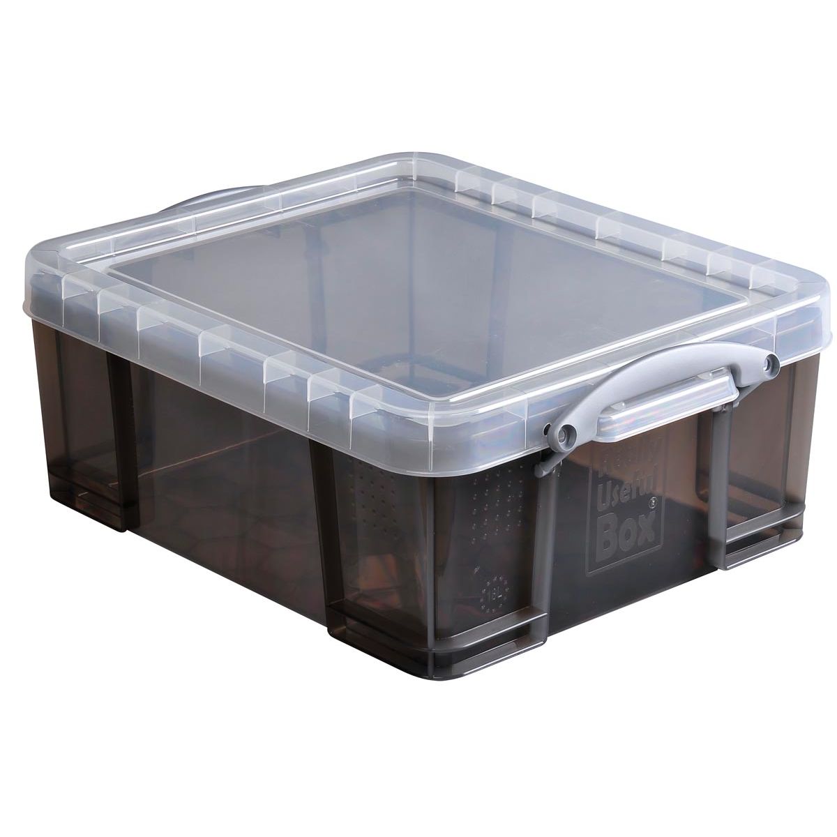 Really Useful Box - Caja de almacenamiento 18 litros, transparente ahumado