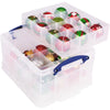 Really Useful Box -  Box opbergdoos 21 l, met 2 inzetbakjes, transparant