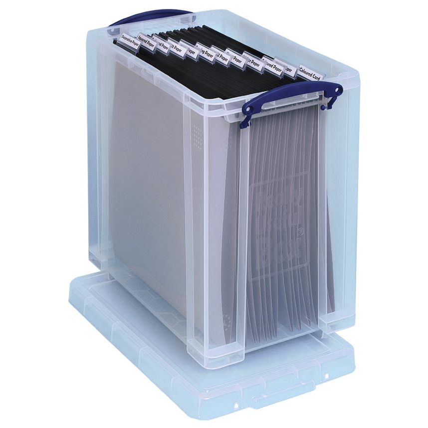 Really Useful Box - Box storage box 25 liters, transparent