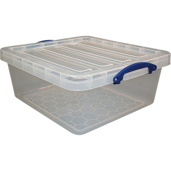 Really Useful Box - Box storage box 31.5 l, nestable, transparent