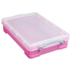Really Useful Box - Box Aufbewahrungsbox 4 Liter, transparent rosa