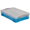Really Useful Box - Boîte de rangement 4 litres, bleu transparent