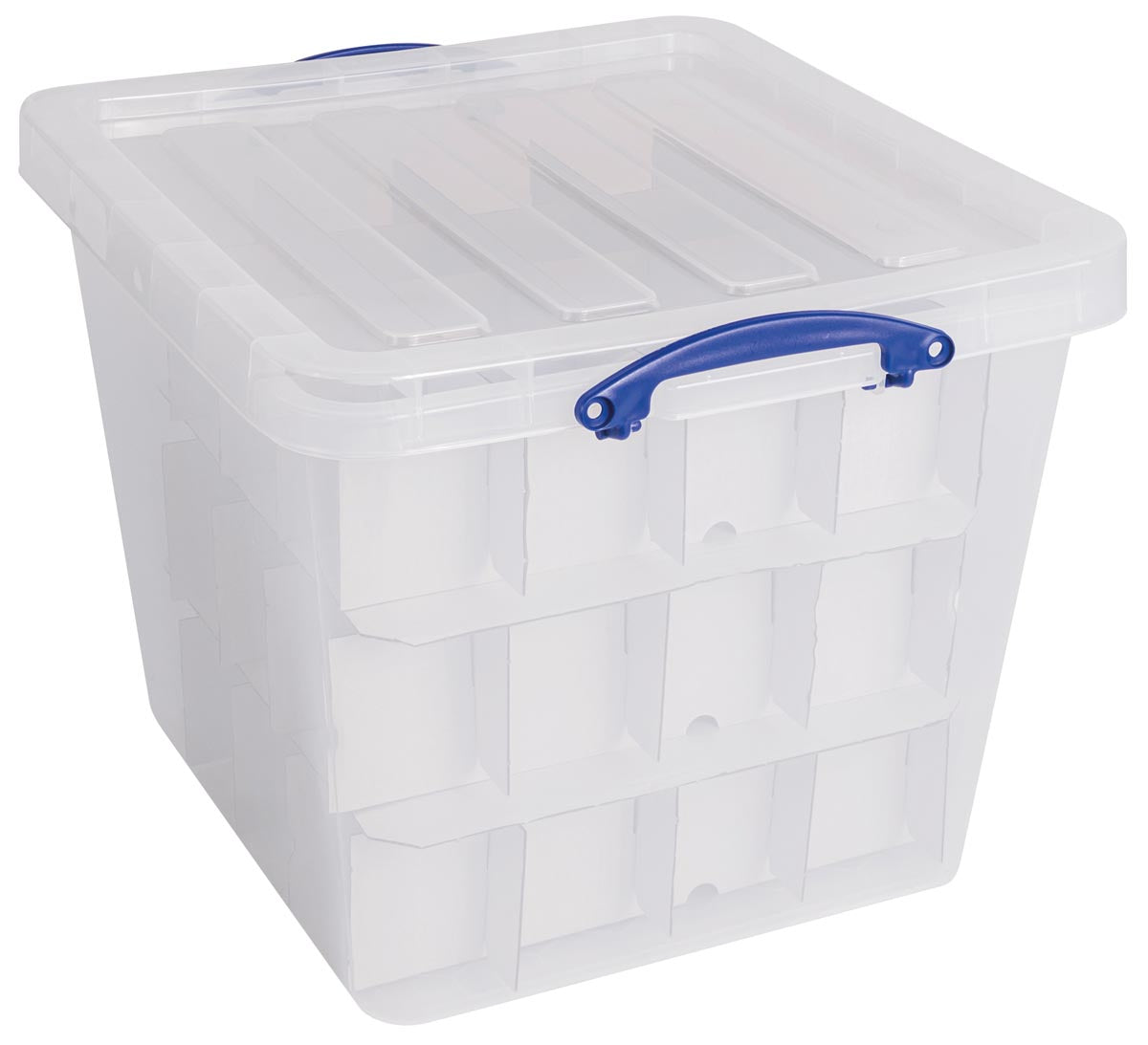 Really Useful Box - Box storage box, 60 l, with inset box, transparent ...