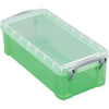 Really Useful Box - Caja de almacenamiento de 9 litros, verde transparente