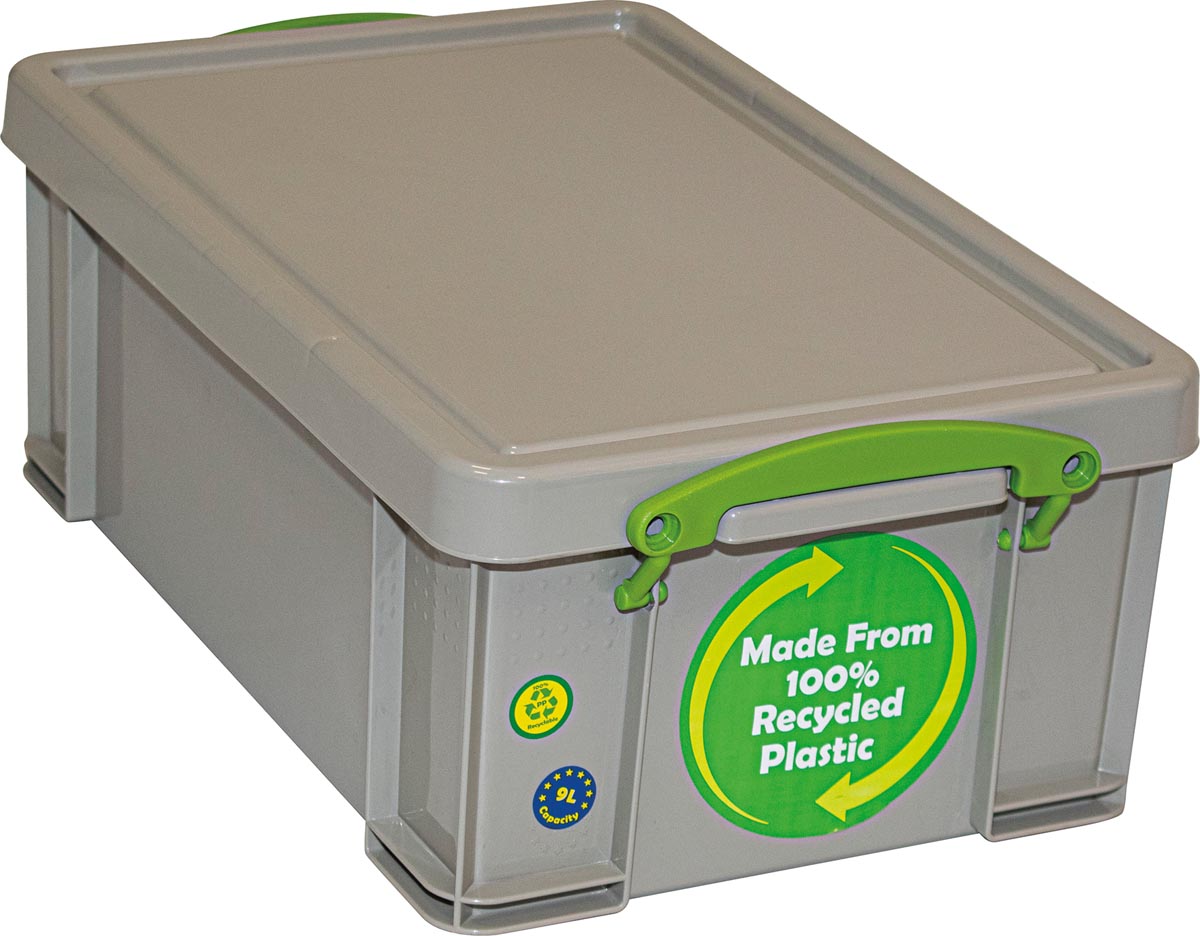 Really Useful Box - Boîte de rangement Box 9 litres, recyclée, grise