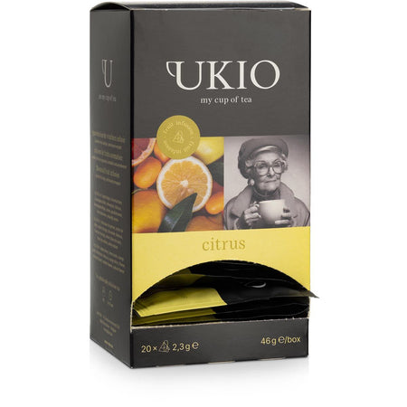 Ukio - infusión de cítricos, envuelta individualmente, paquete de 20 piezas