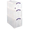 Really Useful Box - Boîte, emballage promotionnel : 2 x 84 litres + 1 x 64 litres, transparent