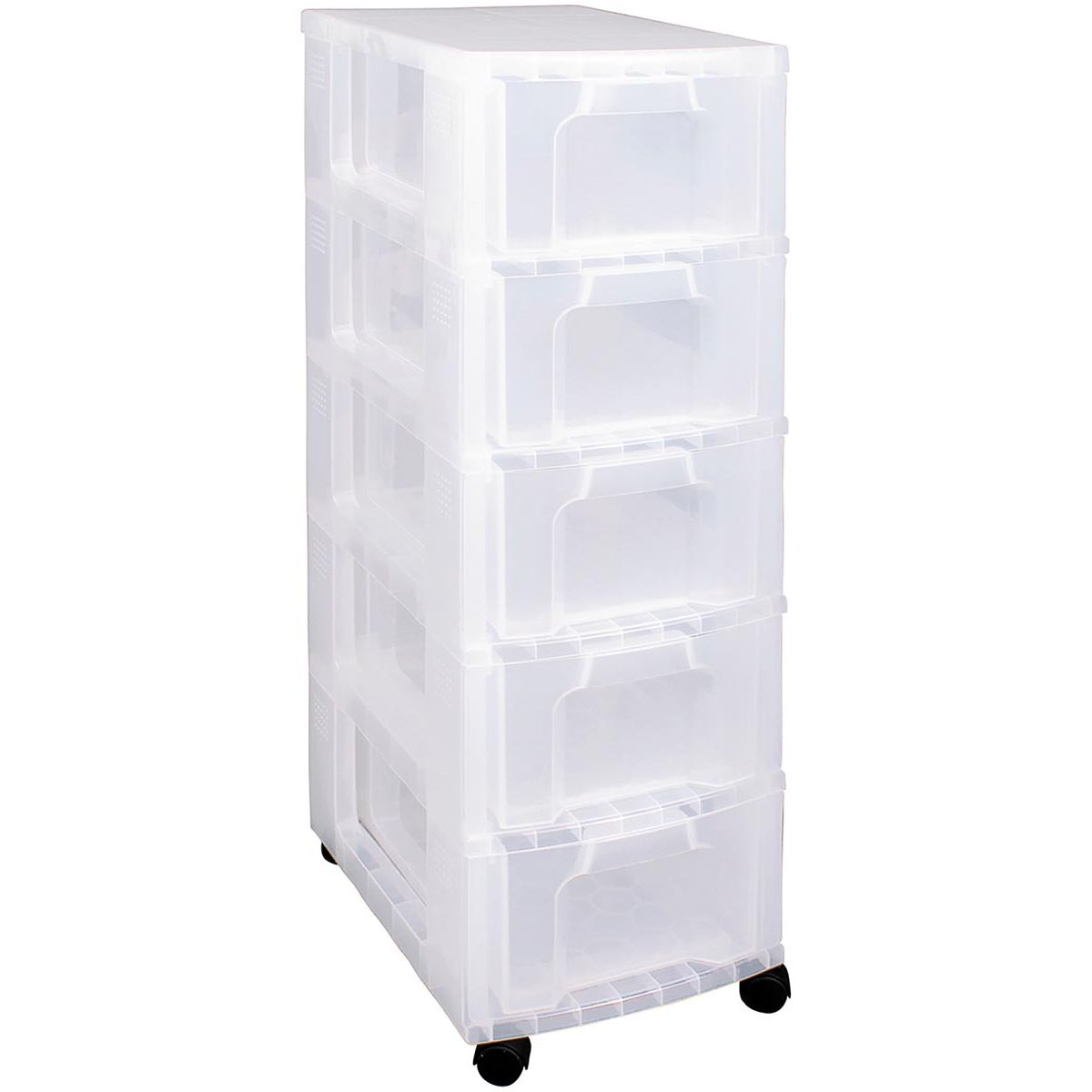 Really Useful Box - Caisson à tiroirs 5 x 12 l, transparent