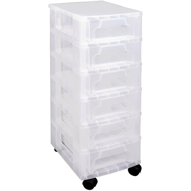 Really Useful Box - Box drawer unit 6 x 3.5 l, transparent