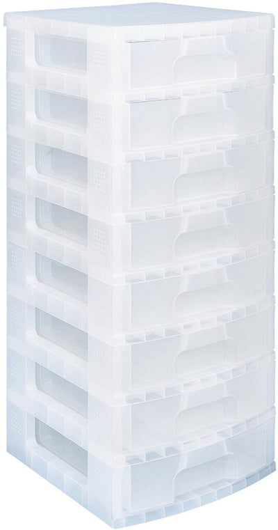 Really Useful Box - Box Schubladeneinheit 8 x 9,5 l, transparent