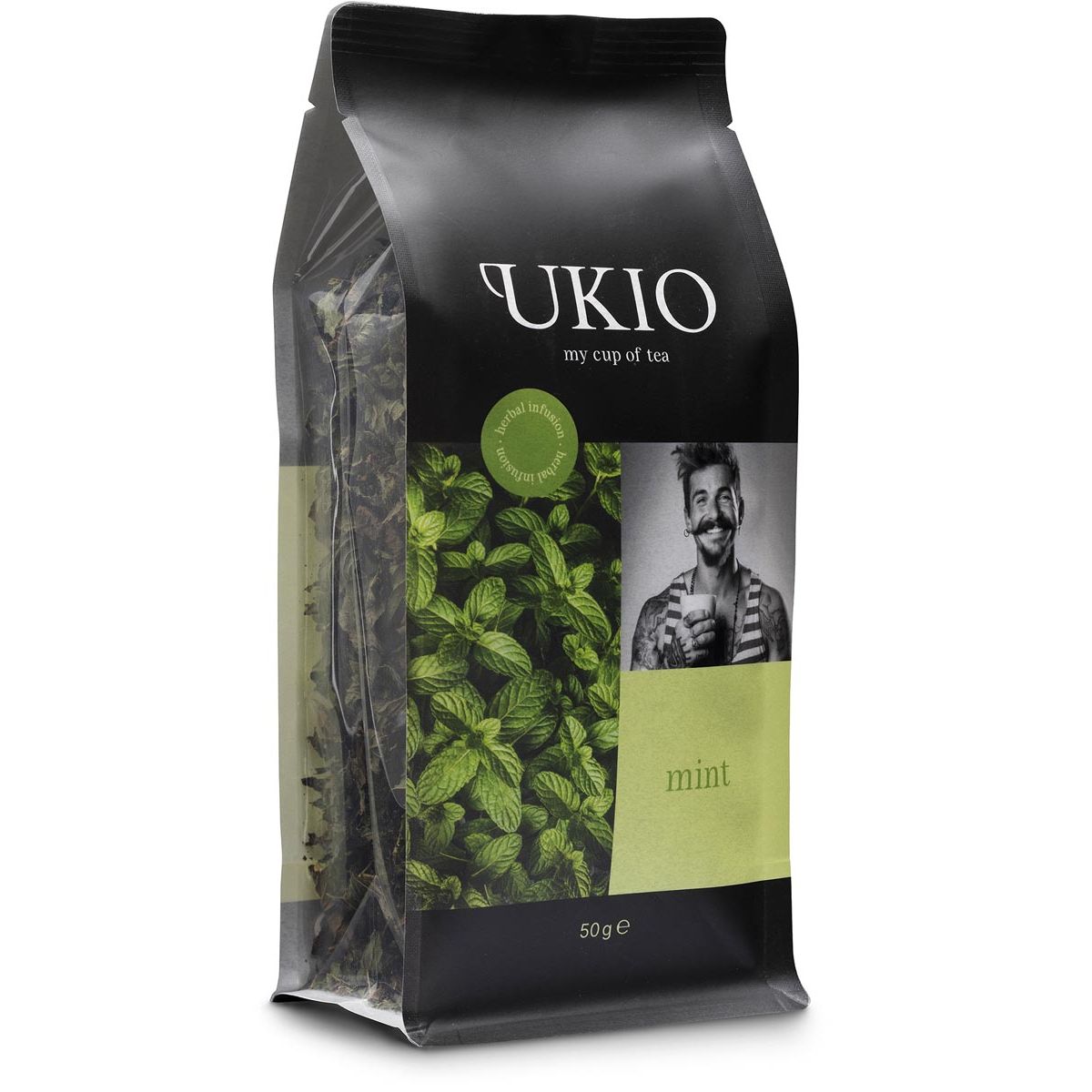 Ukio - infuso Menta, erbe sfuse, confezione da 50 grammi