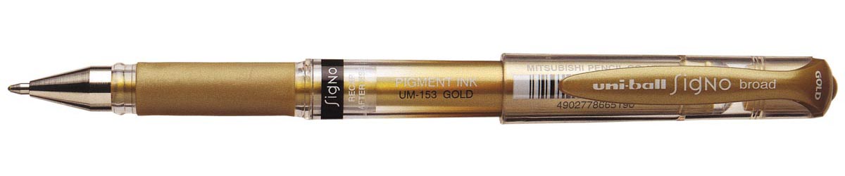 Uni-ball - roller Signo Broad Creative, pointe large, doré