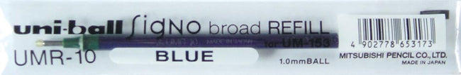 Uni-ball - recharge stylo bille Signo Broad, bleu