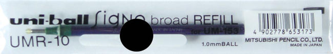 Uni-ball -  balpenvulling Signo Broad, zwart