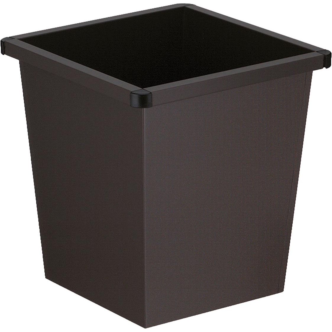 Partie en V - corbeille à déchets, 27 litres, noir