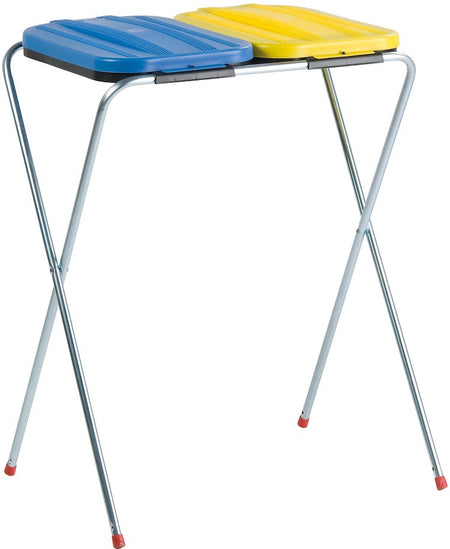 Artex - Soporte para bolsas de basura Duo 2 x 130 l, amarillo y azul