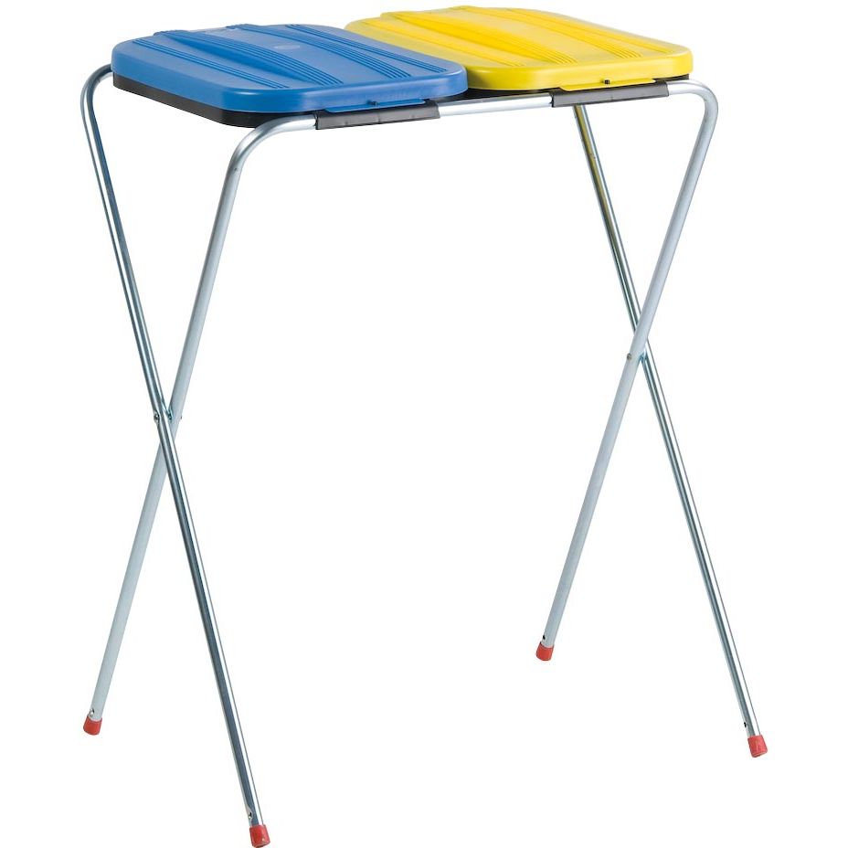 Artex - Portasacchetti per rifiuti Duo 2 x 130 l, giallo e blu