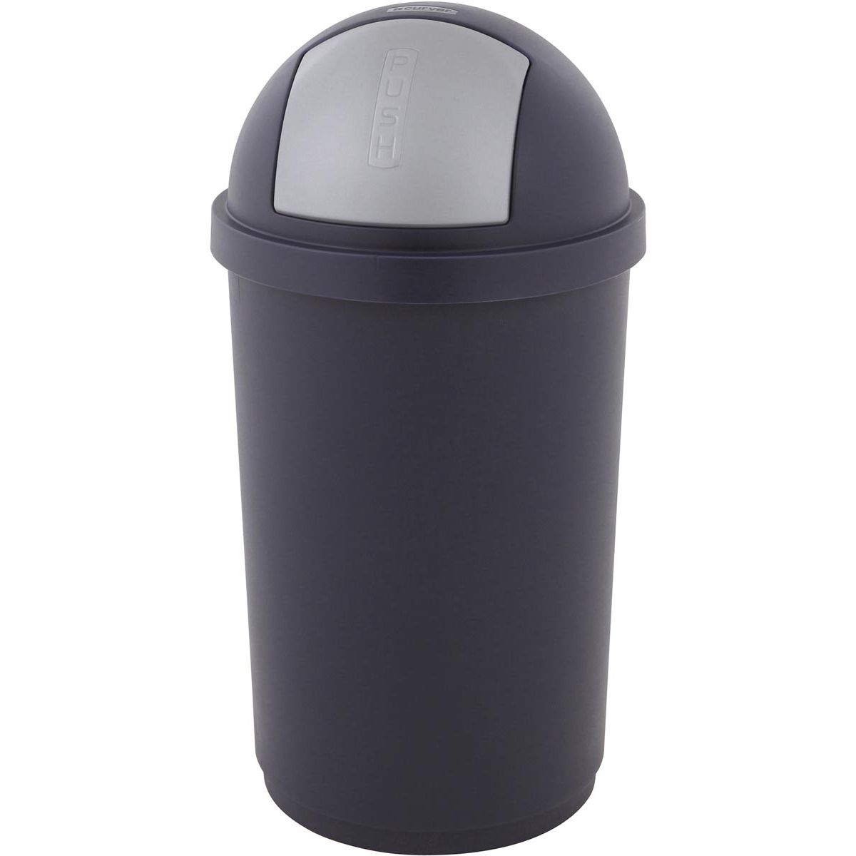 Curver -  vuilbak met push-deksel 50 l, blauw en grijs