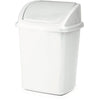 Vepa - Cubo de basura con tapa abatible 4,45 l, blanco