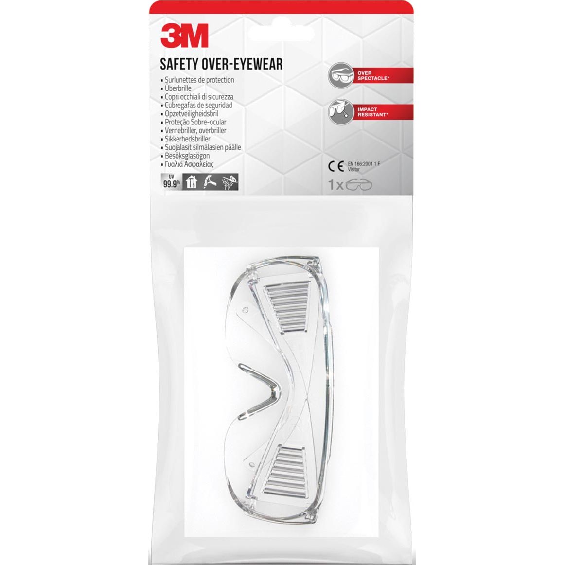 3M -  overzet-veiligheidsbril, anti-impact, bezoeker