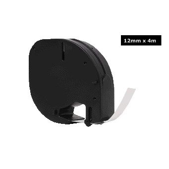 Quantore - Labele 91200 carta 12mmx4m nero su bianco