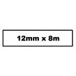 Cantidad - Etiqueta TZe-231 12mmx8m negro sobre blanco