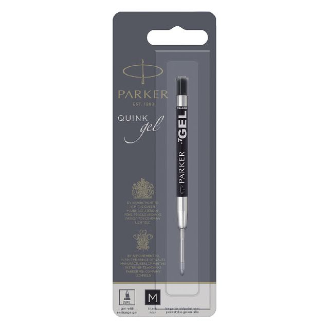 Parker - Gelsright Remplissant Parker Quink M Black | Blister un 1 morceau