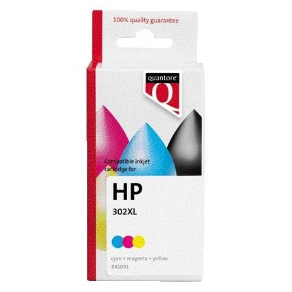 Quantore -  Inktcartridge alternatief tbv F6U67AE 302XL kleur