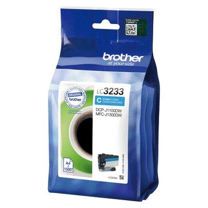 Brother - Cartouche d'encre LC-3233C bleue