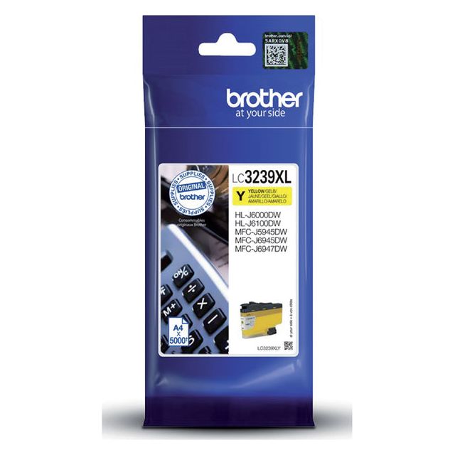 Brother - inktcartridge, 5.000 pagina's, OEM LC-3239XLY, geel