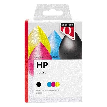 Quantore - Cartuccia d'inchiostro alternativa per CH081AE 920XL nero + 3 colori