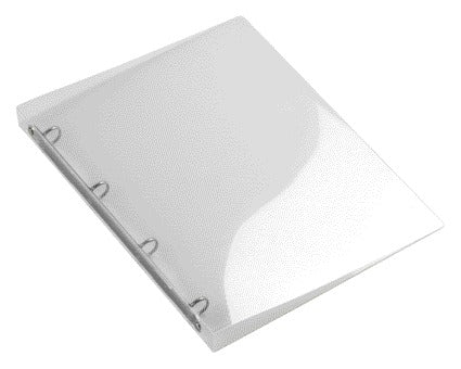 Quantore - Raccoglitore ad anelli 4 anelli A4-16mm bianco trasparente | 20 pezzi