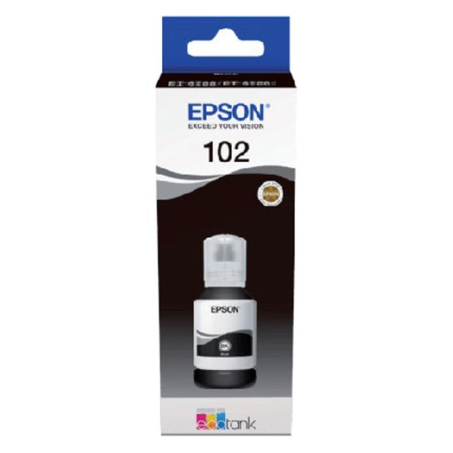 Epson - inktfles 102, 7.500 pagina's, OEM C13T03R140, zwart