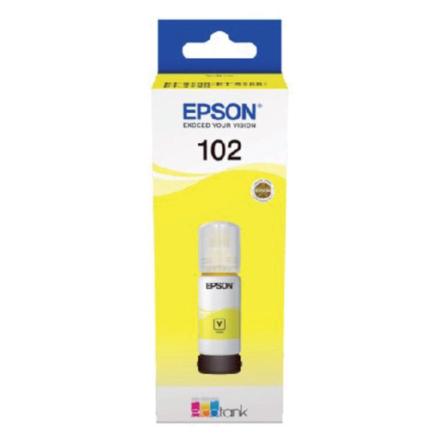 EPSON - Bouteille d'encre 102, 6 000 pages, OEM C13T03R440, GEEL