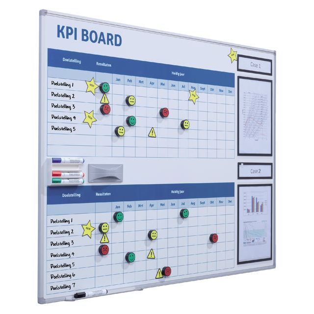 SMIT Visual - KPI Bord + Terkit Visual Management 90x120cm | 1 Stück