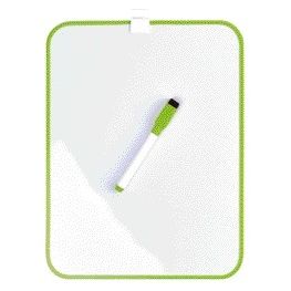 Desq - Tableau blanc 21,5x28cm + marqueur profil vert