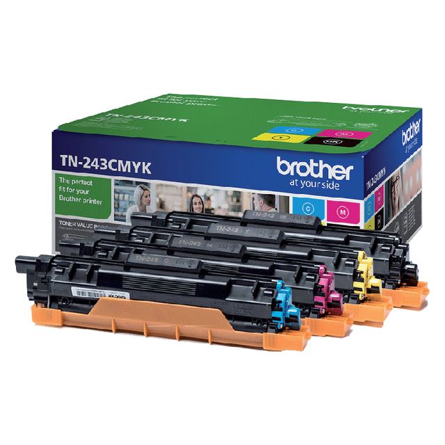 Bruder - Toner Bruder TN -243 Schwarz + 3 Farben | 4 Stück